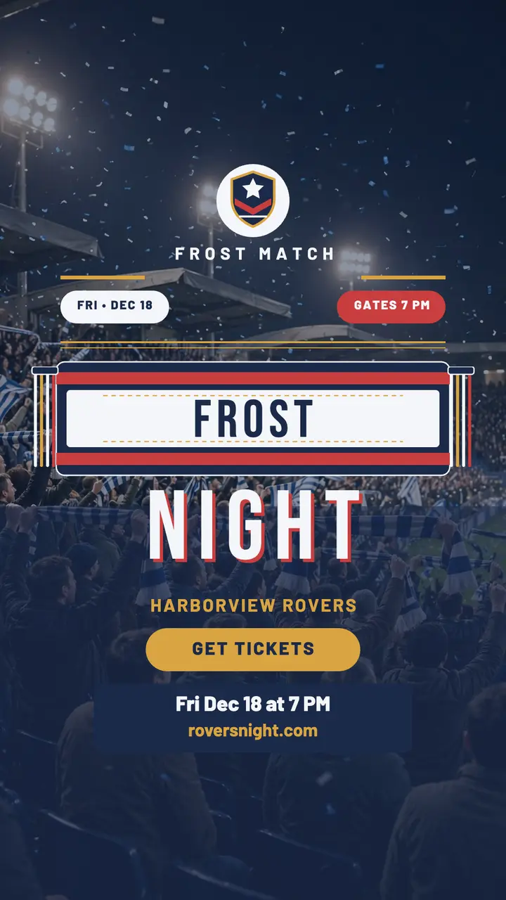 Frost match scarf night story, Harborview Rovers template