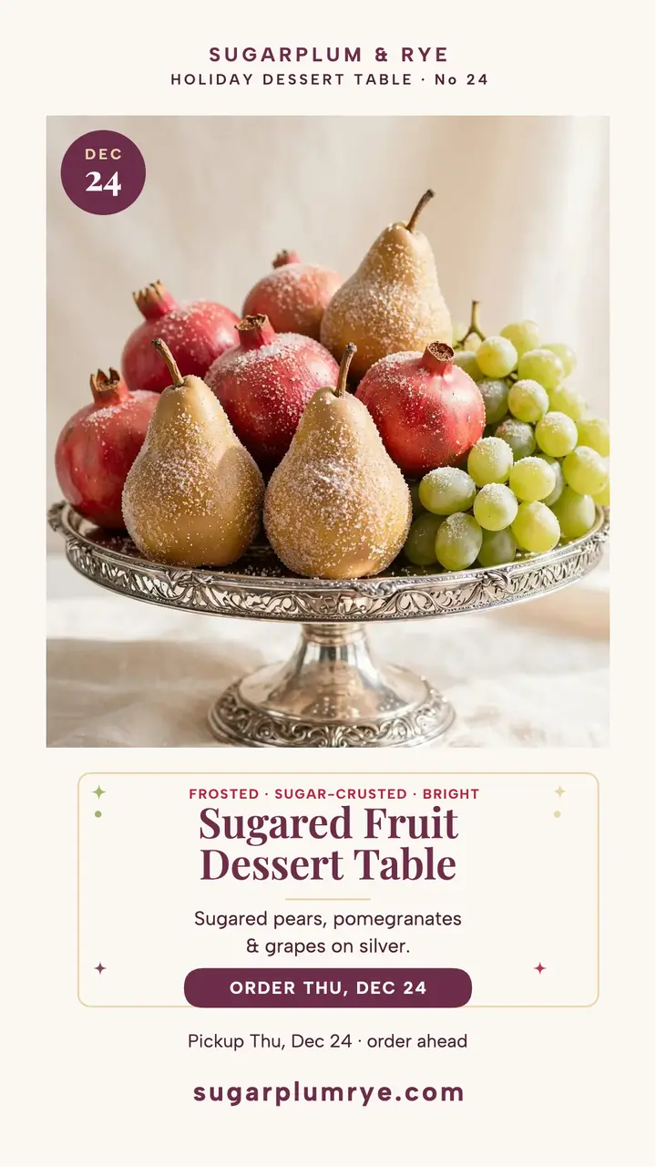 Sugarplum and Rye frosted dessert story template