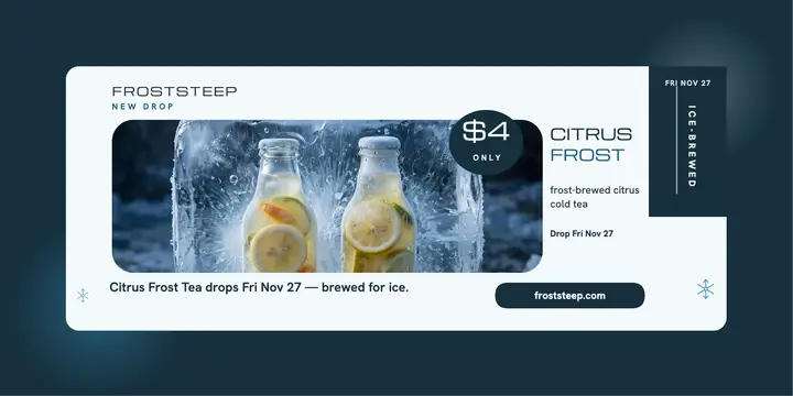 Froststeep citrus frost tea drop template