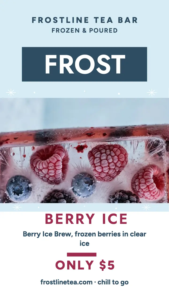 Frostline Berry Ice Brew frozen story template