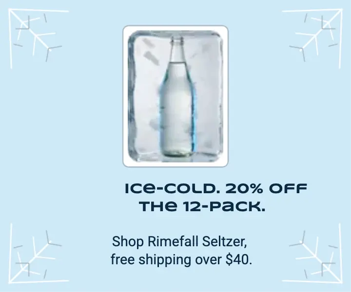 Rimefall Seltzer 20% off banner ad template