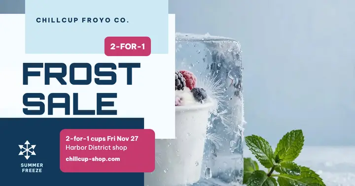 Chillcup frozen yogurt freeze sale template