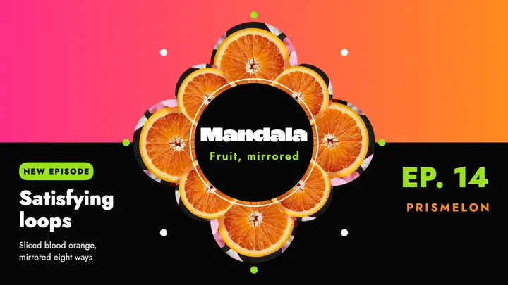 Fruit mandala satisfying loops YouTube thumbnail template