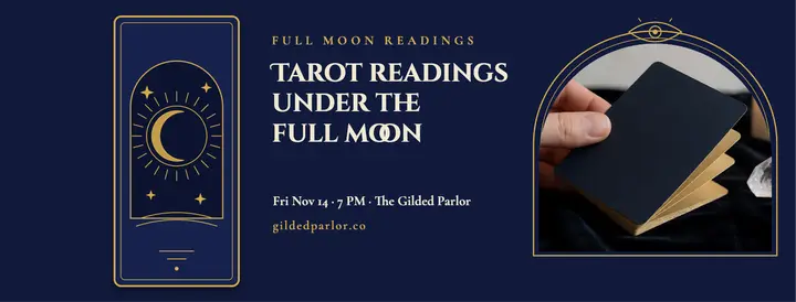 Gilded Parlor full moon tarot template