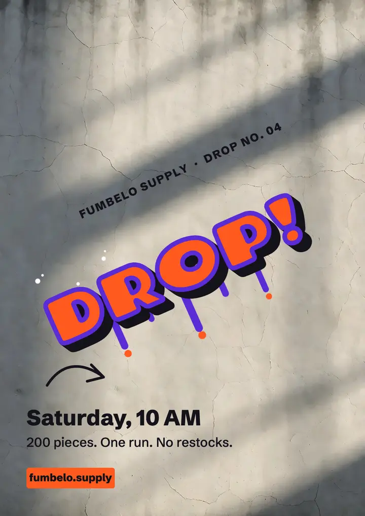 Fumbelo drop graffiti flyer template