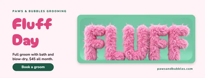 Fluff Day groomer cover template