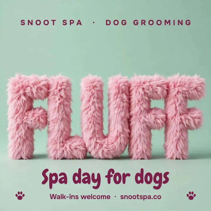 Snoot Spa fluff day template