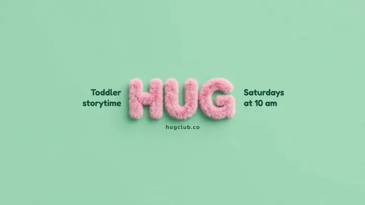 Hug Club storytime banner template
