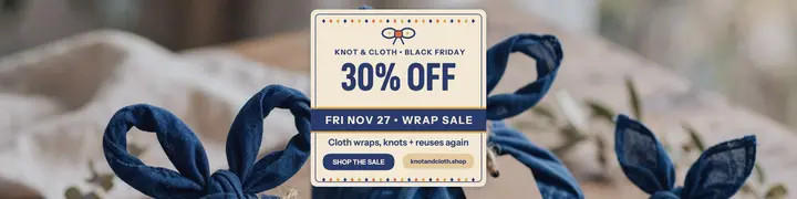 Knot and Cloth Black Friday wrap sale banner template