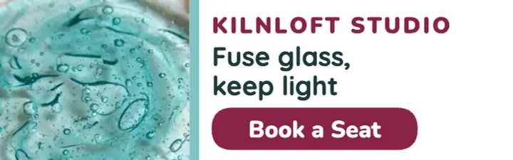 Kilnloft fused glass class ad banner template
