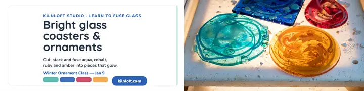 Kilnloft fused glass class banner template