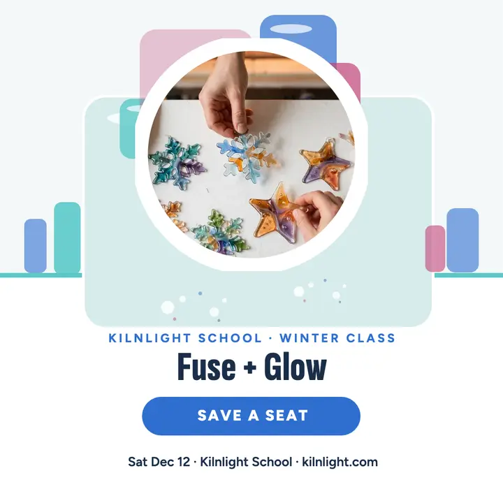 Kilnlight fused glass ornament class post template