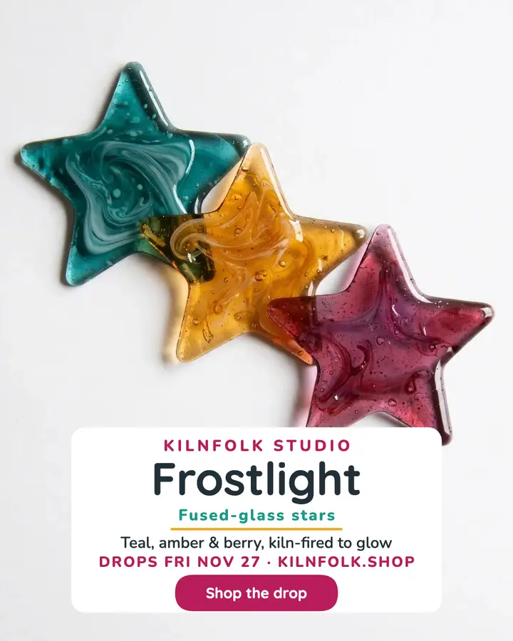 Frostlight Ornament Drop post, fused glass template