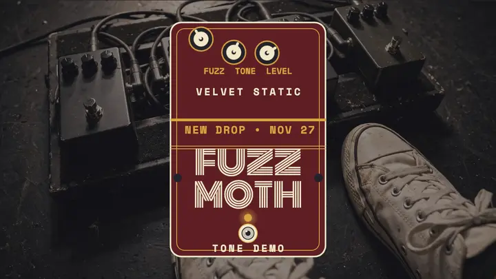 Fuzz Moth pedal drop thumbnail template