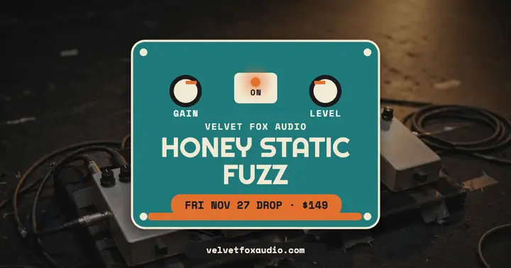 Honey Static Fuzz pedal drop post: fuzz pedal drop post template