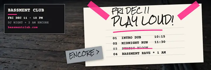 Bassment Club setlist reveal header template