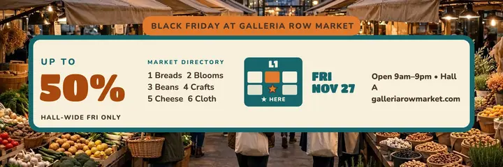 Galleria Row Black Friday market header template