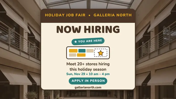 Galleria North holiday jobs fair thumbnail template