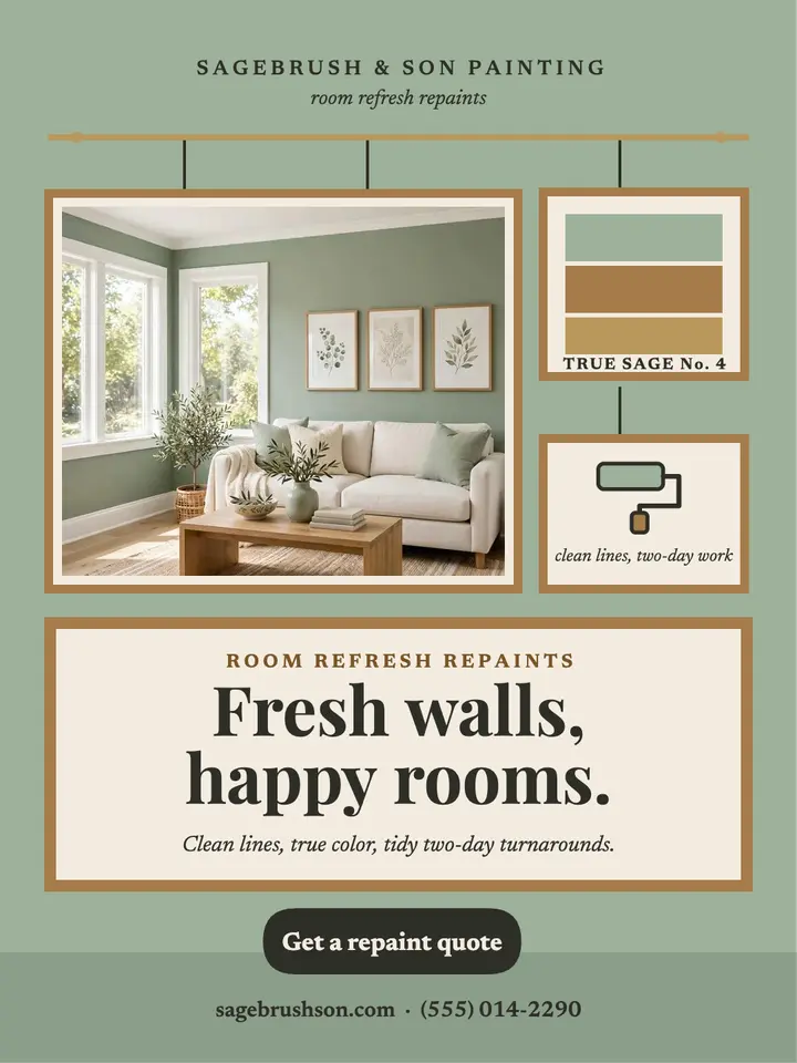 Sagebrush repaint promo, gallery wall template