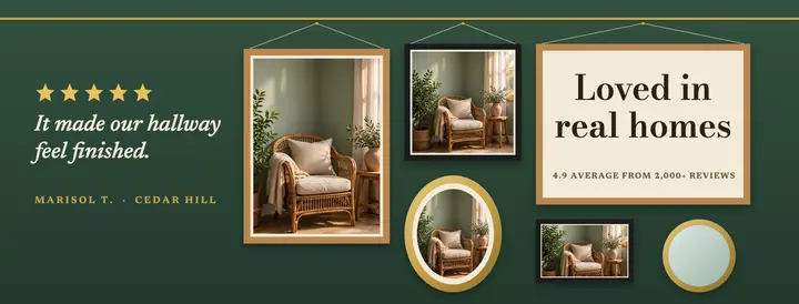 Gallery wall customer review cover: customer review facebook cover template