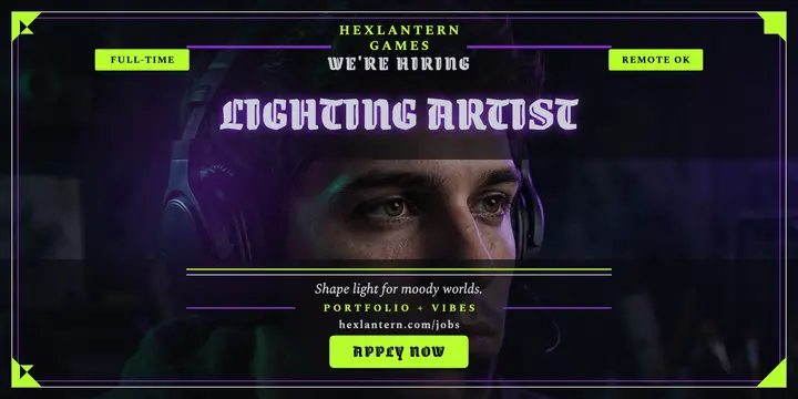 Hexlantern lighting artist goth hiring post template