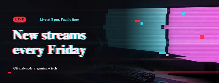 Gaming stream schedule glitch Facebook cover template