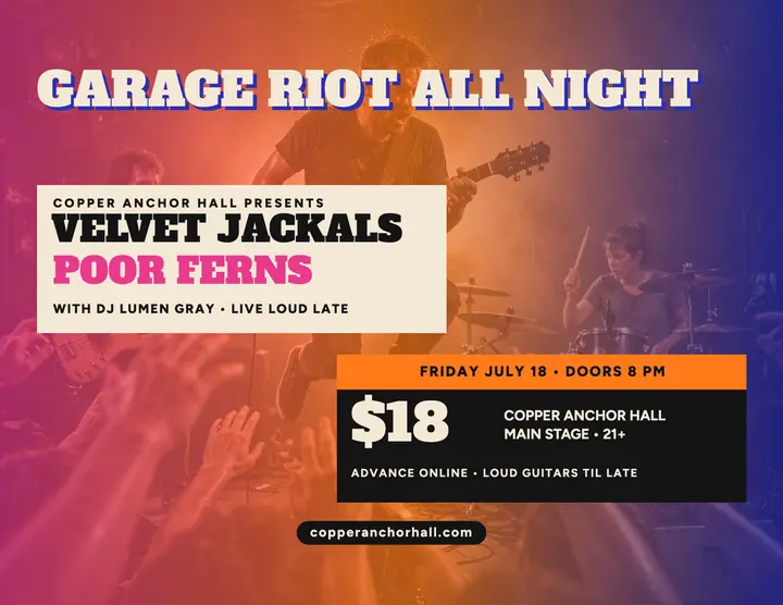 Garage riot all night gig flyer: garage rock gig flyer template