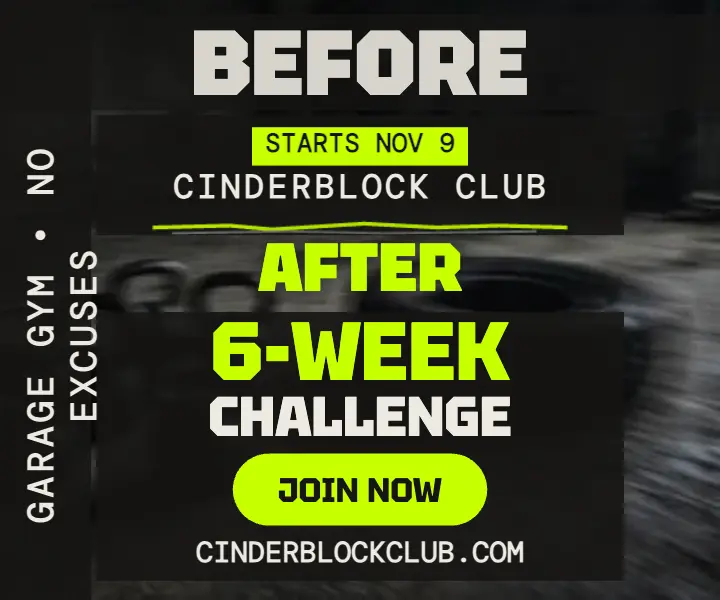 Cinderblock Club 6-week challenge grunge ad template