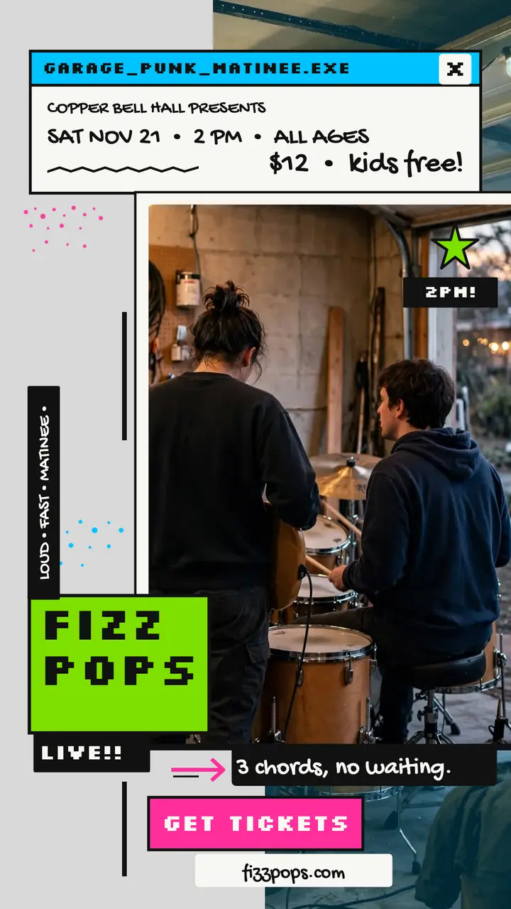 The Fizz Pops matinee paint story template