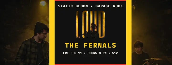Loud garage rock night cover, Static Bloom template