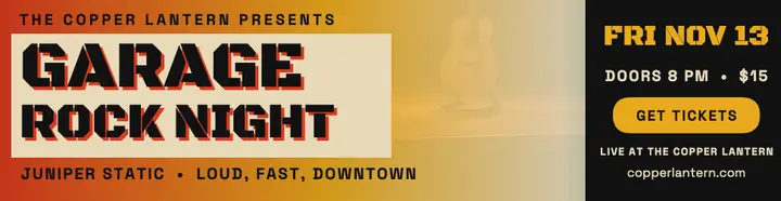 Copper Lantern garage rock night billboard template