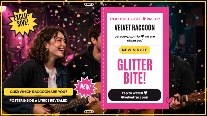 Velvet Raccoon single teen mag thumbnail template