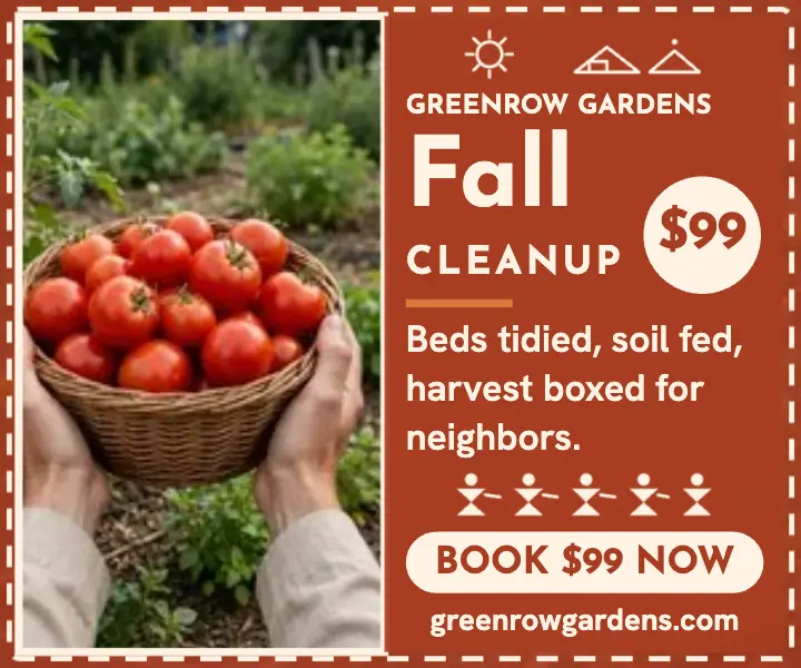 Greenrow fall cleanup warli ad template