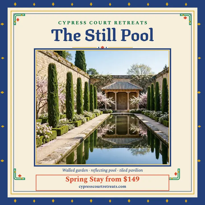 Cypress Court garden pool retreat post template