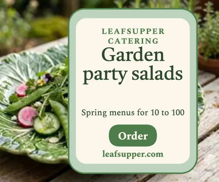 Leafsupper garden party salad ad template