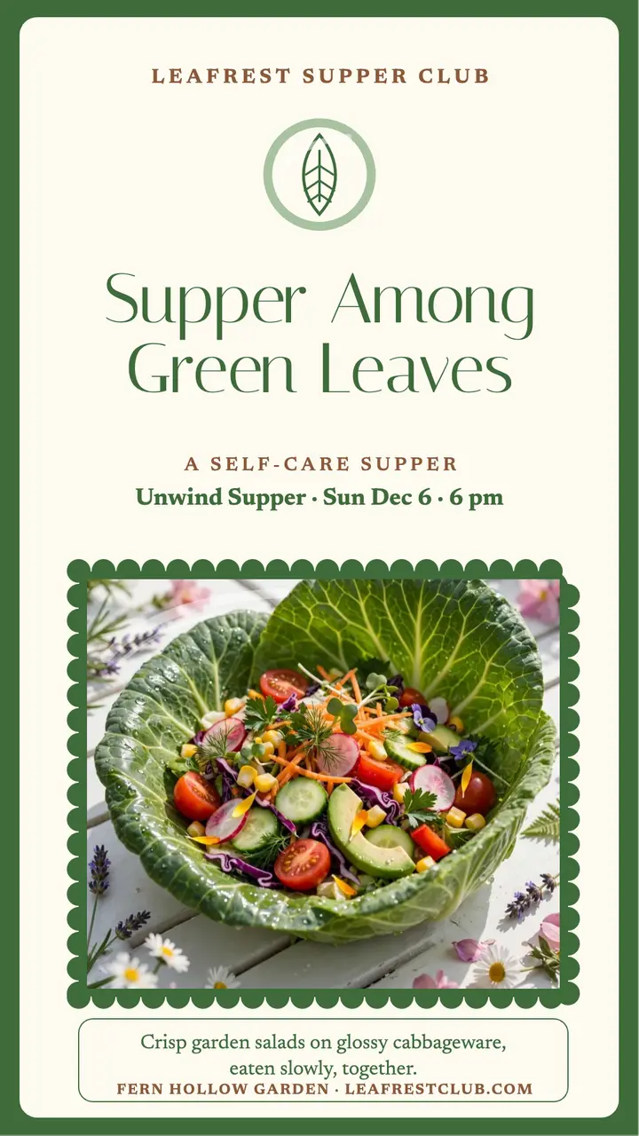 Leafrest garden supper story template