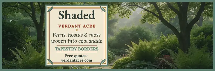 Verdant Acre shade garden tapestry header template