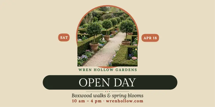 Wren Hollow garden venue open day post template