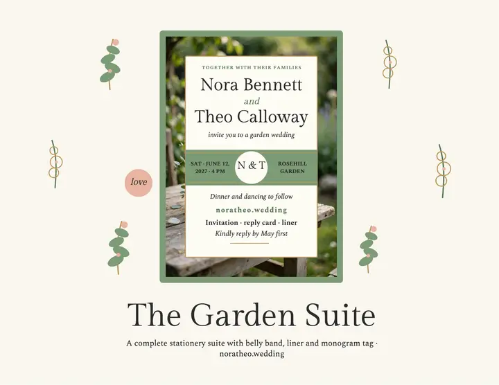 Nora and Theo garden suite flyer template