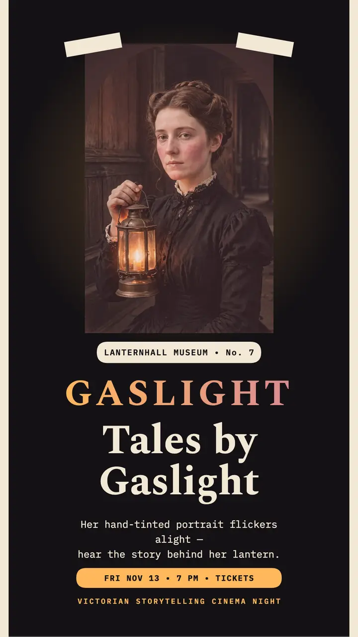 Lanternhall gaslight cinema night story: storytelling night story template