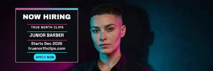 True North Clips junior barber header template