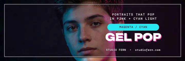 Studio Fern gel portrait creator header template