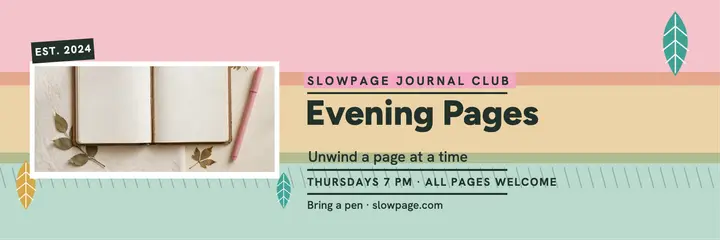 Slowpage evening journal club header: journal club header template