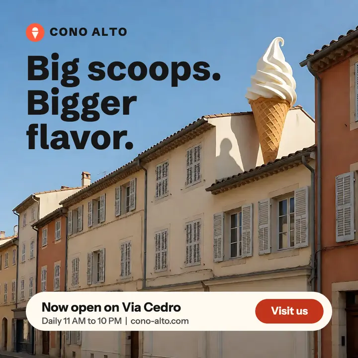Cono Alto now open post template