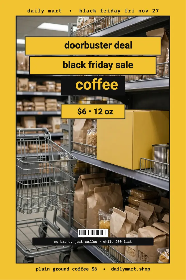 Daily Mart generic Black Friday poster: black friday poster template