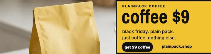 Plainpack Black Friday coffee billboard template