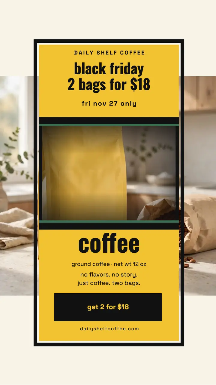 Daily Shelf Coffee Black Friday story template