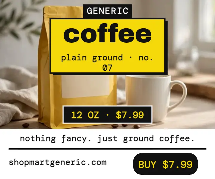 Shopmart Generic coffee pack ad template