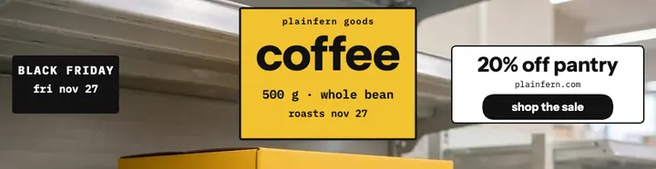 Plainfern coffee Black Friday billboard template