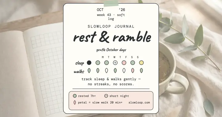 Slowloop rest and ramble dots post template